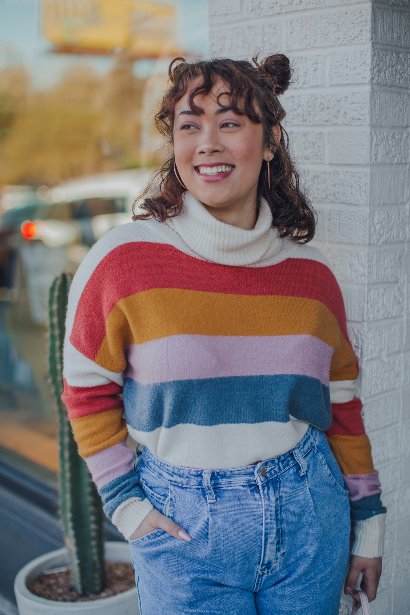 Be bold color block sweater 